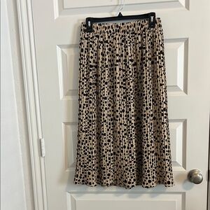 Animal Print pleated skirt